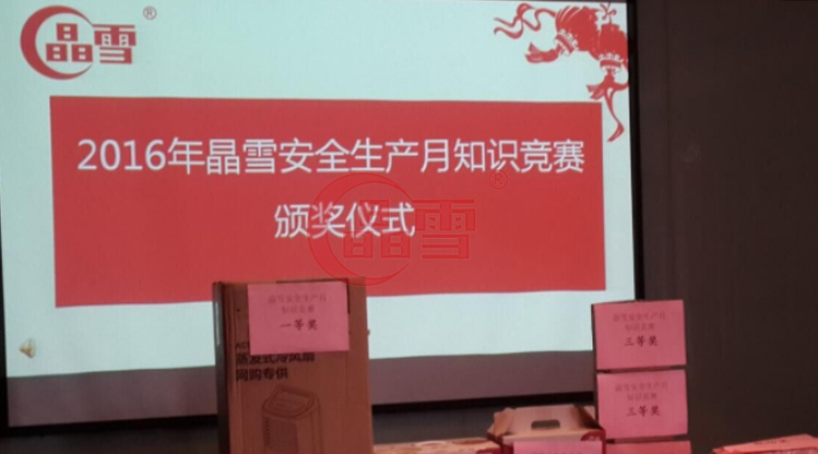 2016年安全生產(chǎn)月-“促進安全發(fā)展 ，共建平安晶雪”